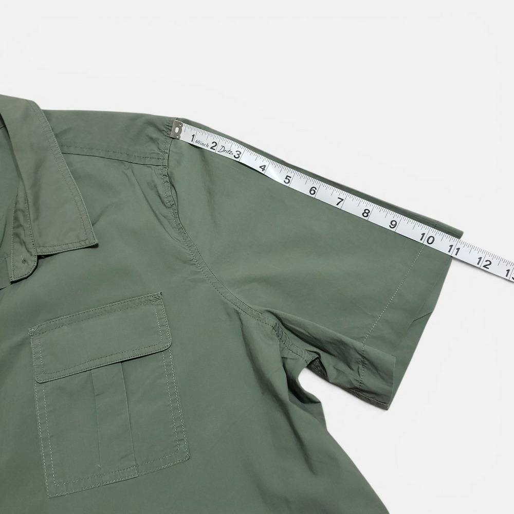 Tuckernuck Nala Shirtdress Army Green Short Sleeve Poplin Cotton XXXL Y23994T - Picture 9 of 11